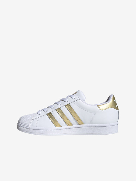 adidas Originals Gold-weiße Damen Ledersneaker adidas Originals Superstar