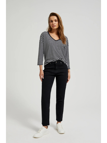 Moodo Damen Jeans Schwarz