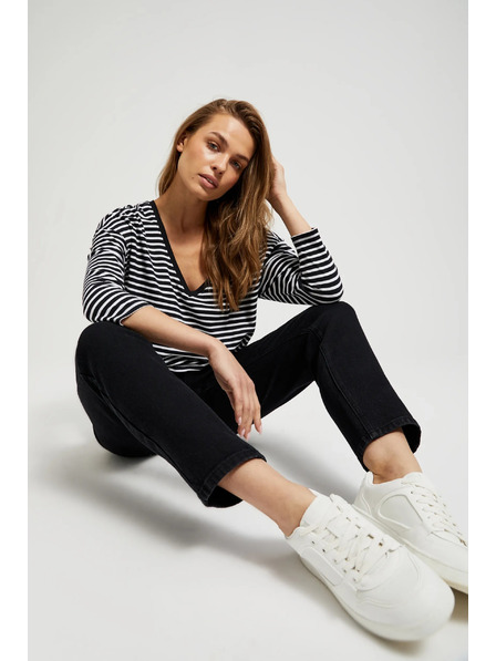 Moodo Damen Jeans Schwarz