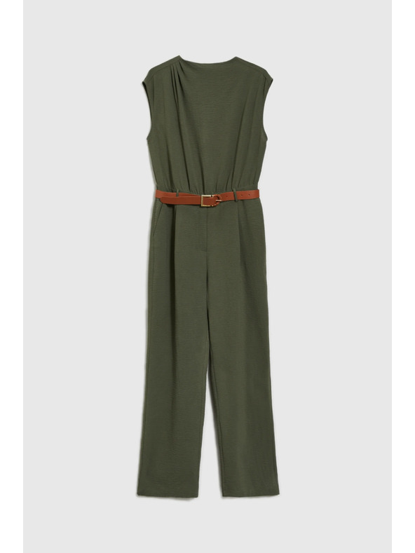 Moodo Khaki Overall mit Gürtel