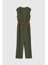 Moodo Khaki Overall mit Gürtel