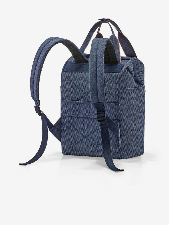 Reisenthel Dunkelblauer Jeans-Rucksack und Tasche 2-in-1 Reisenthel Allrounder R Herringbone Dark Blue