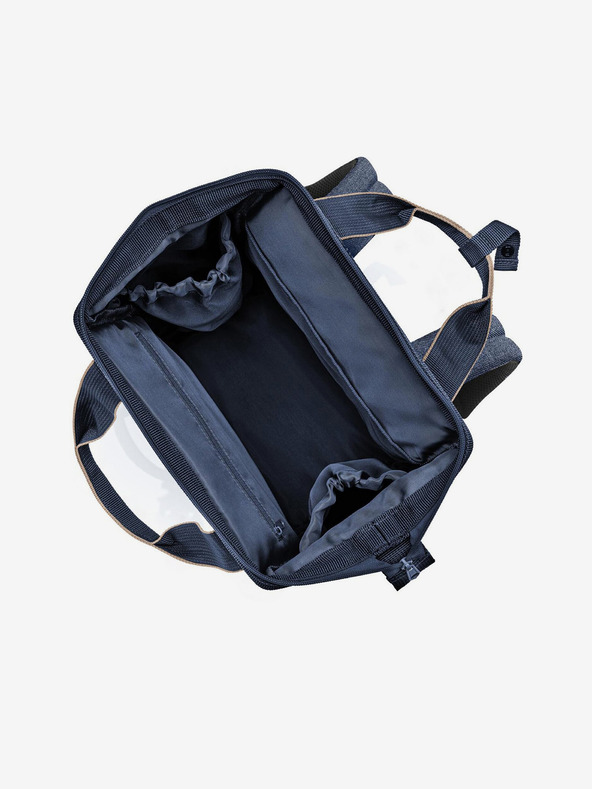 Reisenthel Dunkelblauer Jeans-Rucksack und Tasche 2-in-1 Reisenthel Allrounder R Herringbone Dark Blue