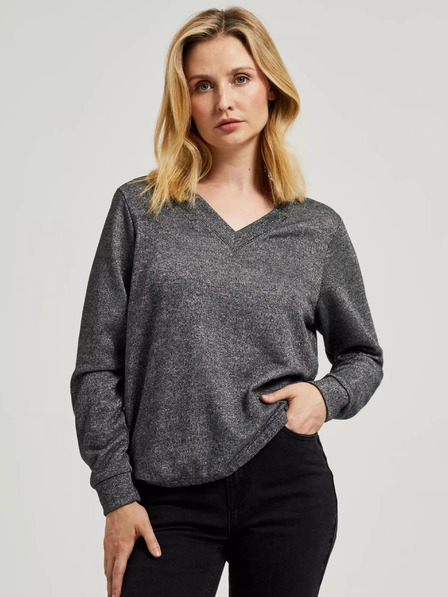 Moodo Damen-Pullover - grau meliert