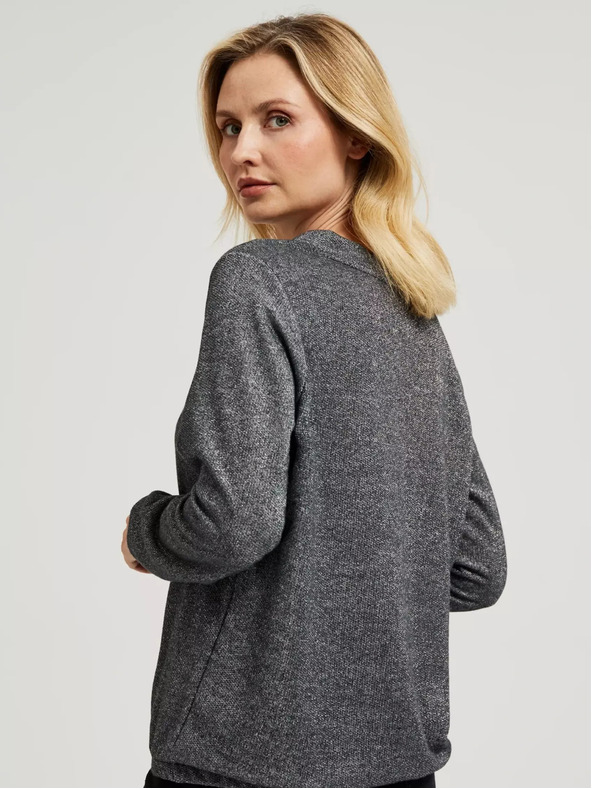 Moodo Damen-Pullover - grau meliert