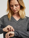 Moodo Damen-Pullover - grau meliert