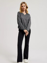 Moodo Damen-Pullover - grau meliert
