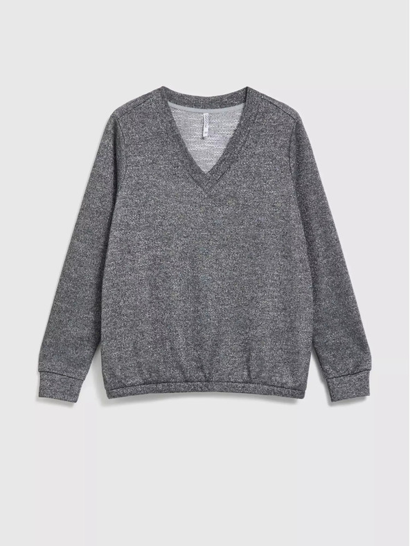 Moodo Damen-Pullover - grau meliert