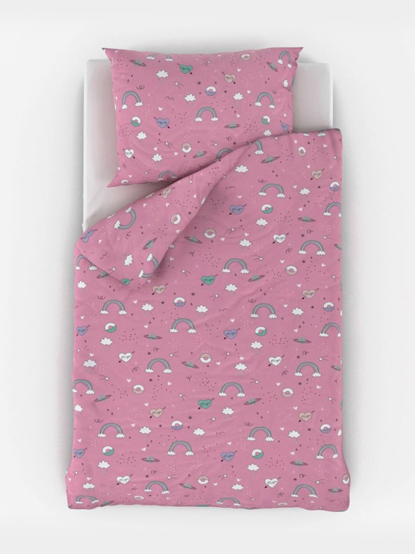 Kvalitex Baumwollbettwäsche Obláčky rosa