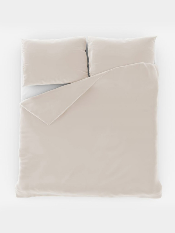 Kvalitex Französische einfarbige Baumwoll-Bettwäsche 220x200, 70x90cm weiß