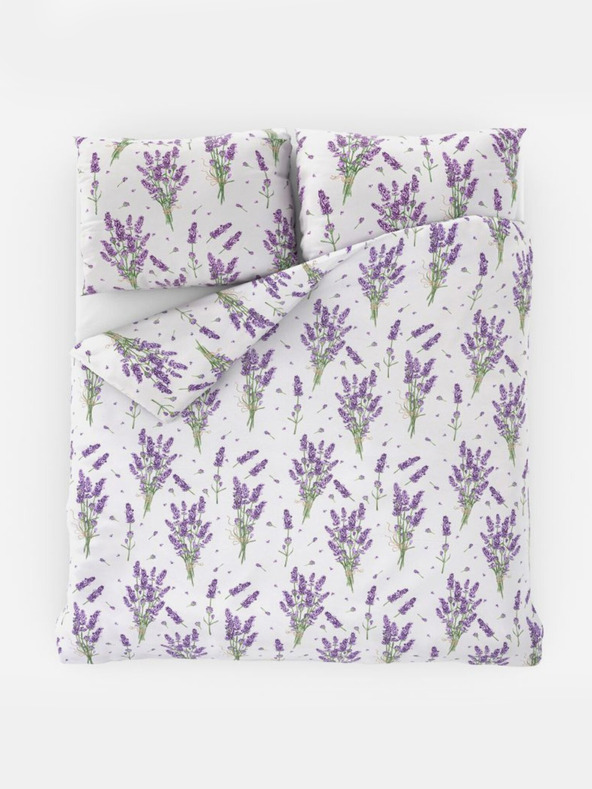Kvalitex Französische Baumwoll-Bettwäsche PROVENCE COLLECTION 200x200, 70x90cm LEVANDULE lila Kvalitex