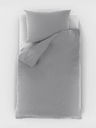 Kvalitex Musselin-Bettwäsche 140x200, 70x90cm hellgrau Kvalitex