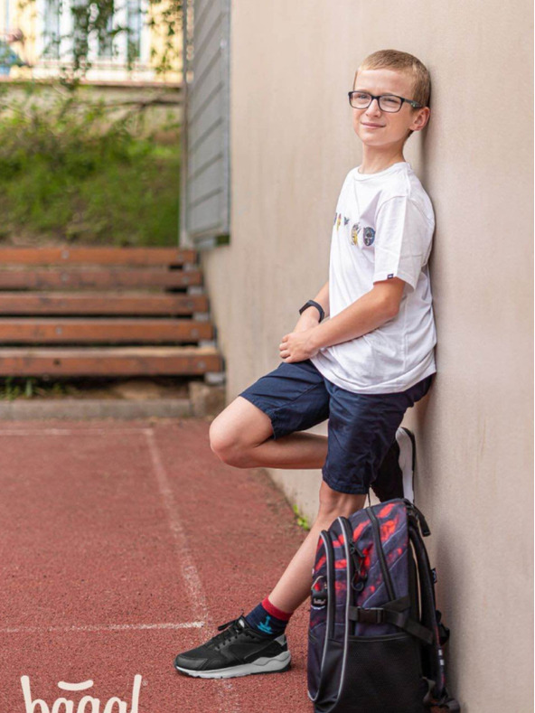 BAAGL  Grau 3er Set Core Lava: Rucksack, Mäppchen, Tasche Baagl