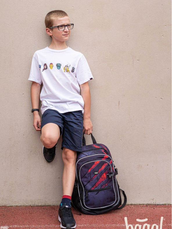 BAAGL  Grau 3er Set Core Lava: Rucksack, Mäppchen, Tasche Baagl