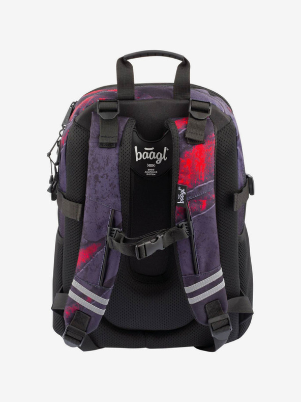 BAAGL  Grau 3er Set Core Lava: Rucksack, Mäppchen, Tasche Baagl