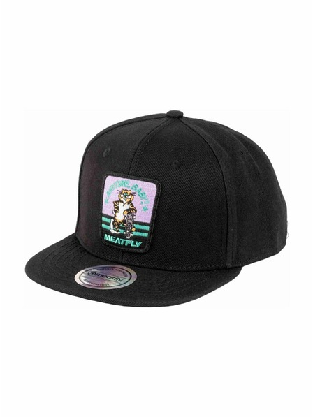 Meatfly Meatfly Basecap Alfy Snapback Black Tomcat | Schwarz