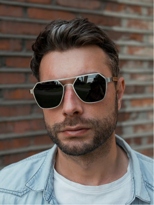 VEYREY VeyRey Sonnenbrille Orkat polarisiert Oval Schwarz Gläser Universal