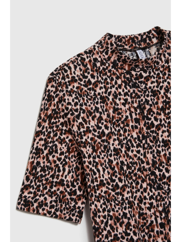 Moodo Gemusterter Top mit Stehkragen Moodo