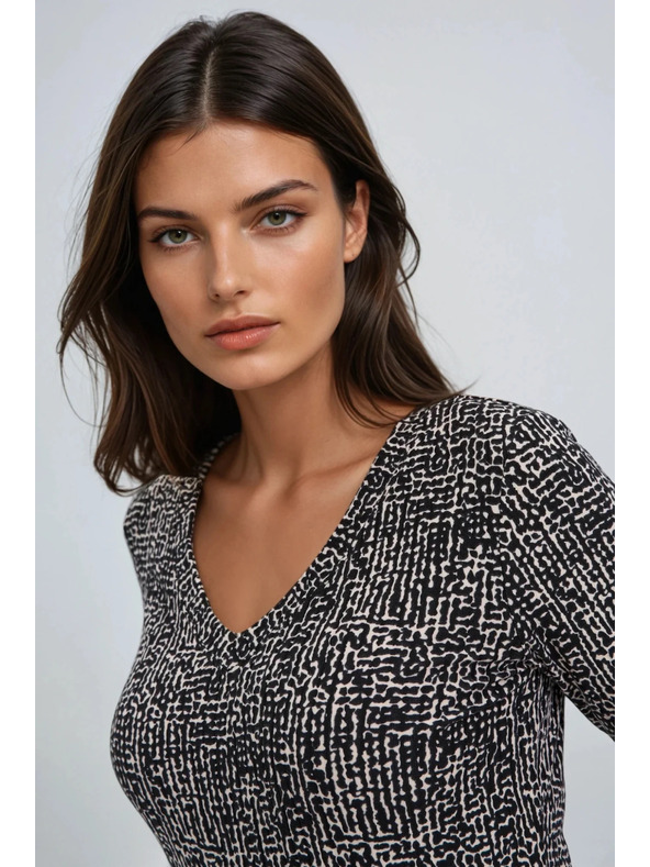 Moodo Gemusterte Bluse Moodo