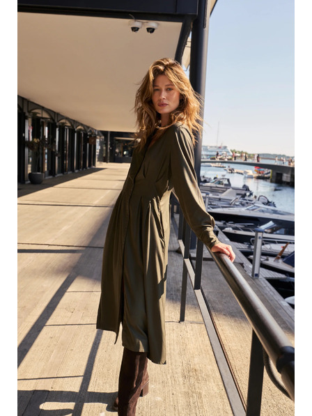 Moodo Khaki Blusenkleid Moodo