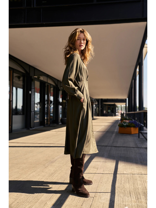 Moodo Khaki Blusenkleid Moodo