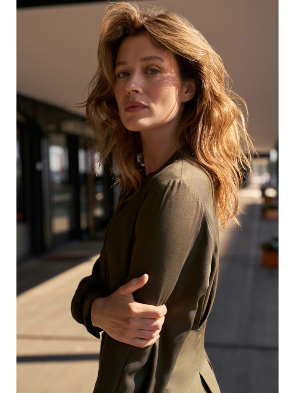 Moodo Khaki Blusenkleid Moodo