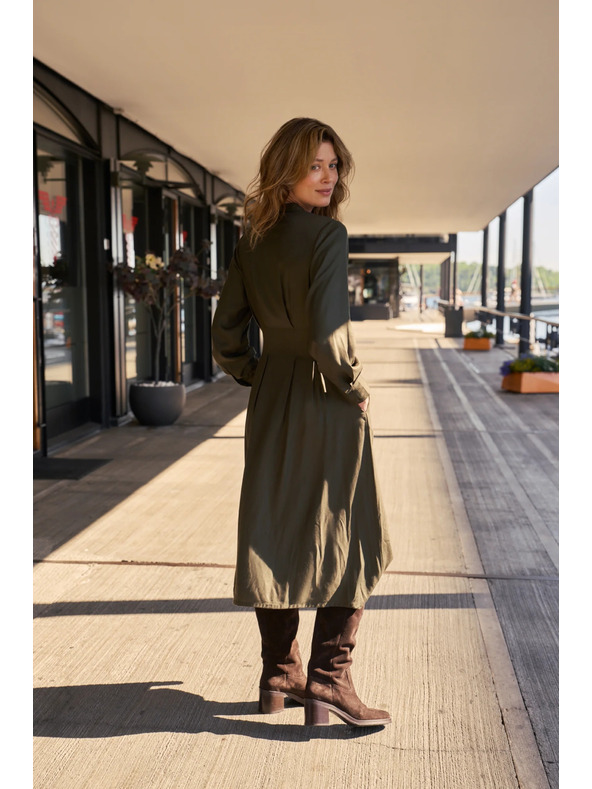 Moodo Khaki Blusenkleid Moodo