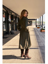 Moodo Khaki Blusenkleid Moodo