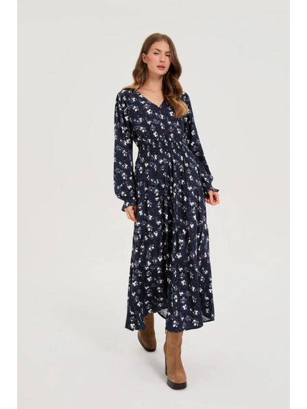 Moodo Dunkelblau Blusenkleid Moodo
