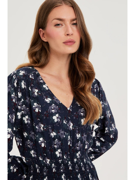 Moodo Dunkelblau Blusenkleid Moodo