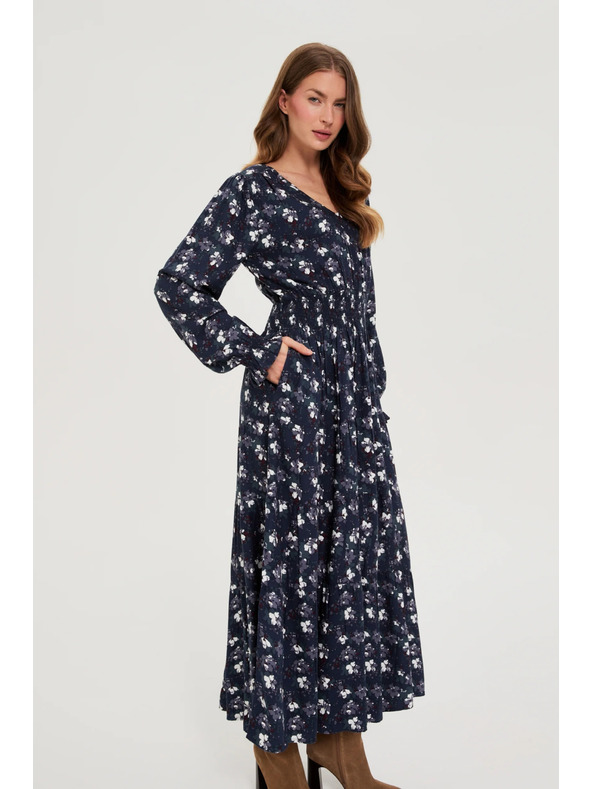 Moodo Dunkelblau Blusenkleid Moodo