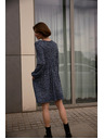Moodo Blau gemustertes Kleid Moodo