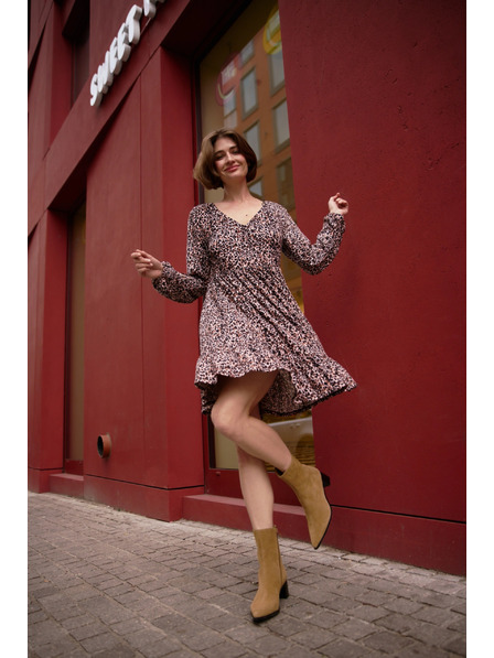 Moodo Lockeres gemustertes Kleid Moodo