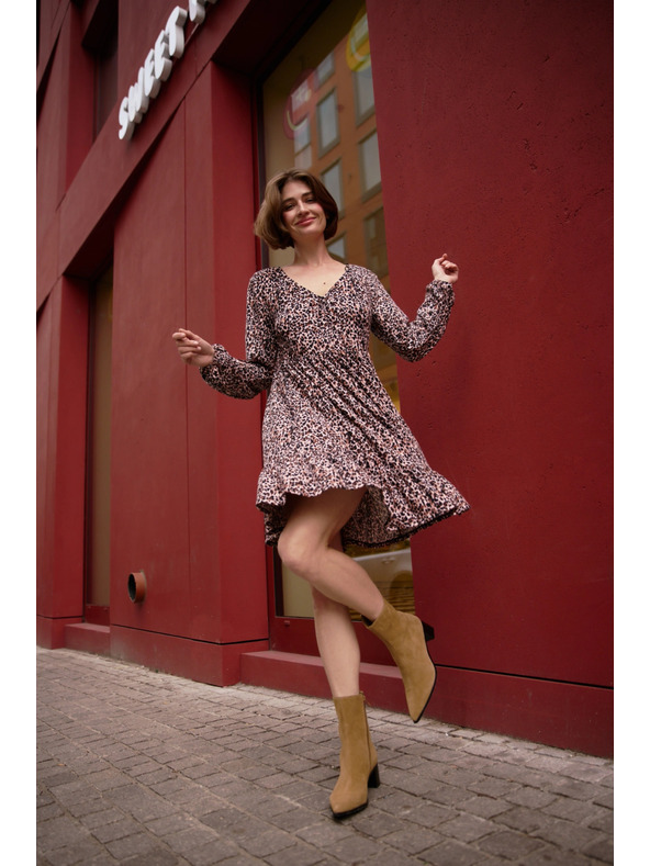 Moodo Lockeres gemustertes Kleid Moodo