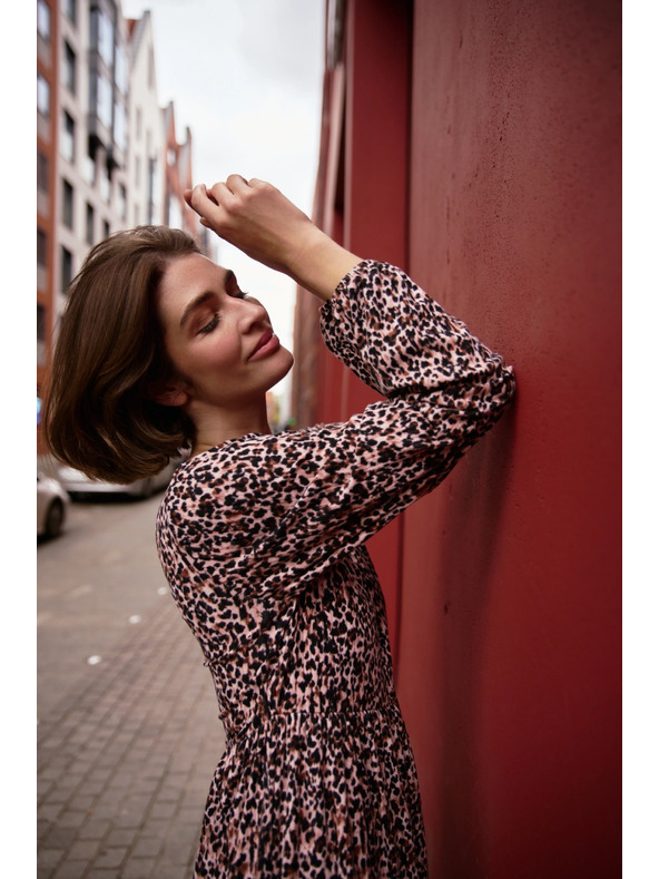 Moodo Lockeres gemustertes Kleid Moodo