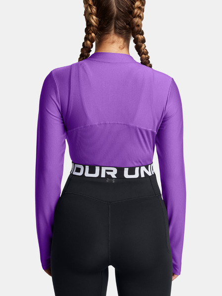 Under Armour Damen Shirt Under Armour HeatGear Rib 1/4 Zip LS-PPL