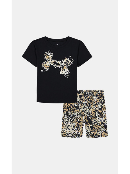 Under Armour Mädchen Set Under Armour UA PRINTED BIKE SHORT SET-BLK