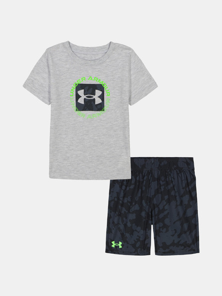 Under Armour Jungen Set Under Armour UA PRINTED SS SHORT SET-GRY