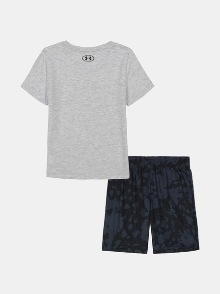 Under Armour Jungen Set Under Armour UA PRINTED SS SHORT SET-GRY