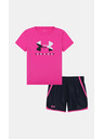 Under Armour Mädchen Set Under Armour UA LOGO WOVEN SHORT SET-PNK