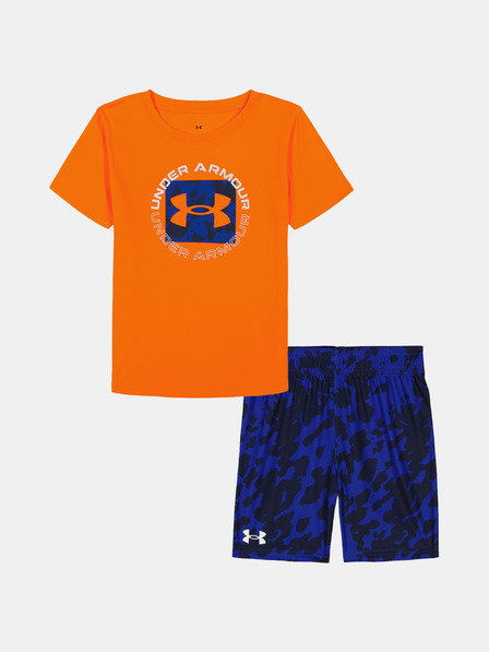 Under Armour Jungen Set Under Armour UA TECH PRINTED SS SHORT SET-ORG