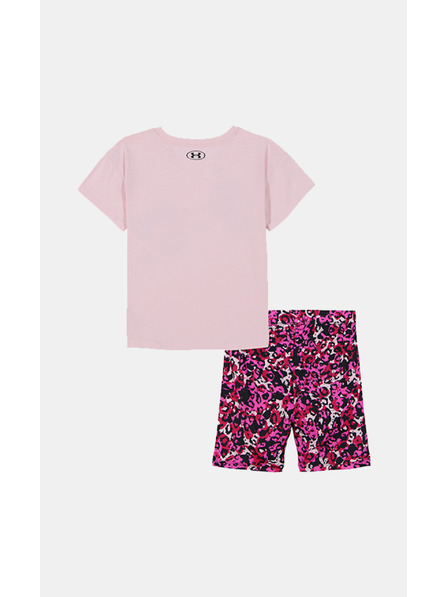 Under Armour Mädchen Set Under Armour UA PRINTED BIKE SHORT SET-PNK