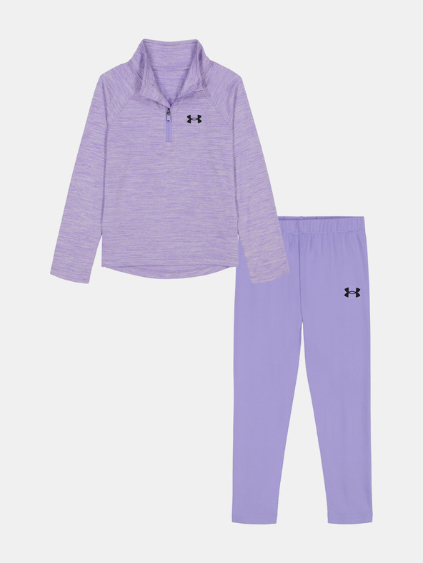 Under Armour Mädchen Set Under Armour UA 1/4 ZIP LEGGING SET