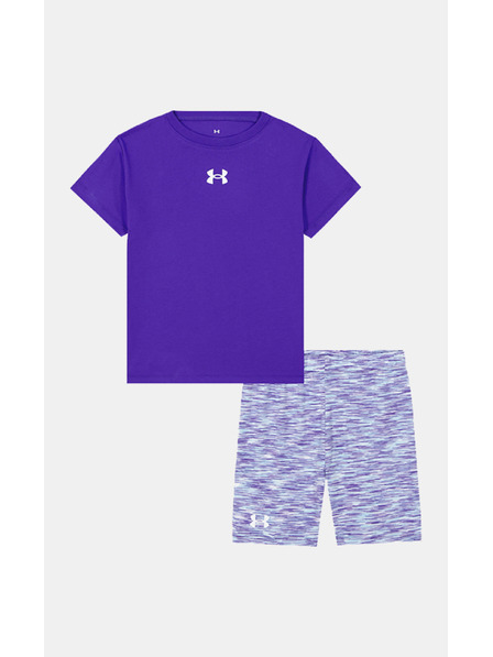 Under Armour Mädchen Set Under Armour UA TWIST BIKE SHORT SET-BLU