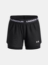 Under Armour Mädchen Shorts Under Armour UA Tech Play Up 2n1 Short-BLK