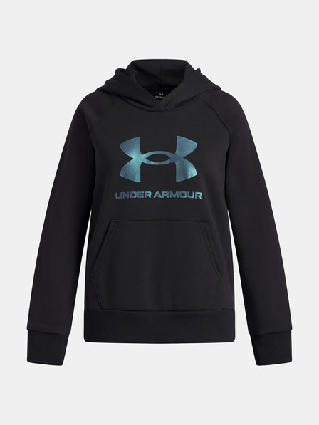 Under Armour Mädchen Sweatjacke Under Armour UA Rival Flc Shimmer Hdy-BLK