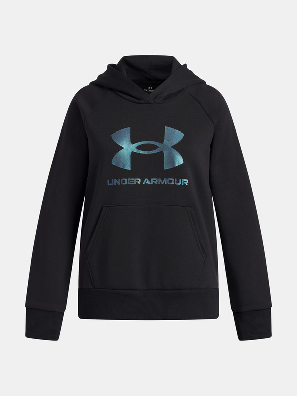 Under Armour Mädchen Sweatjacke Under Armour UA Rival Flc Shimmer Hdy-BLK