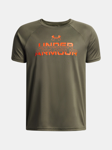 Under Armour Jungen T-Shirt Under Armour UA Tech Split Wordmark SS-GRN