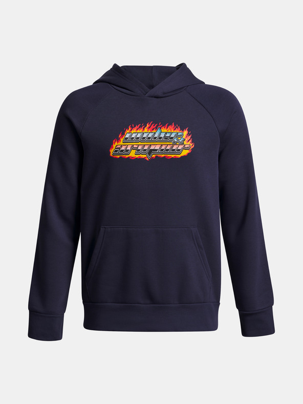 Under Armour Jungen Hoodie Under Armour UA Rival Flc Flamin Wdmrk HD-BLU