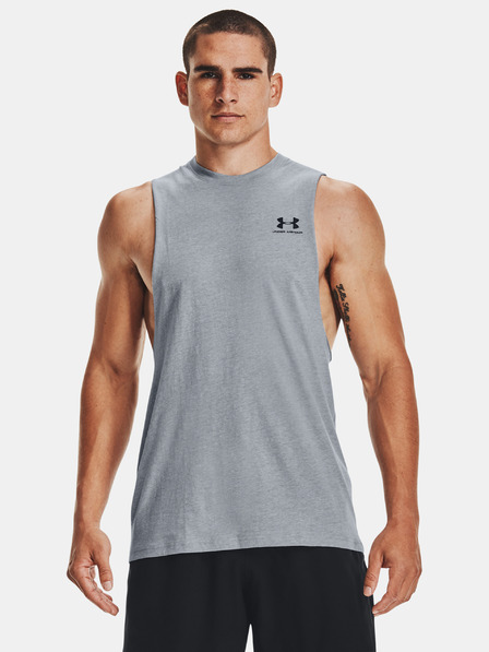 Under Armour Herren-Top Under Armour UA LEFT CHEST CUT OFF TANK-GRY